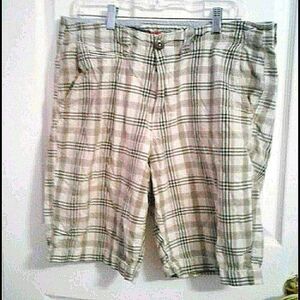 American Eagle Retro Longboard Grandpa Plaid Shorts Waist 33